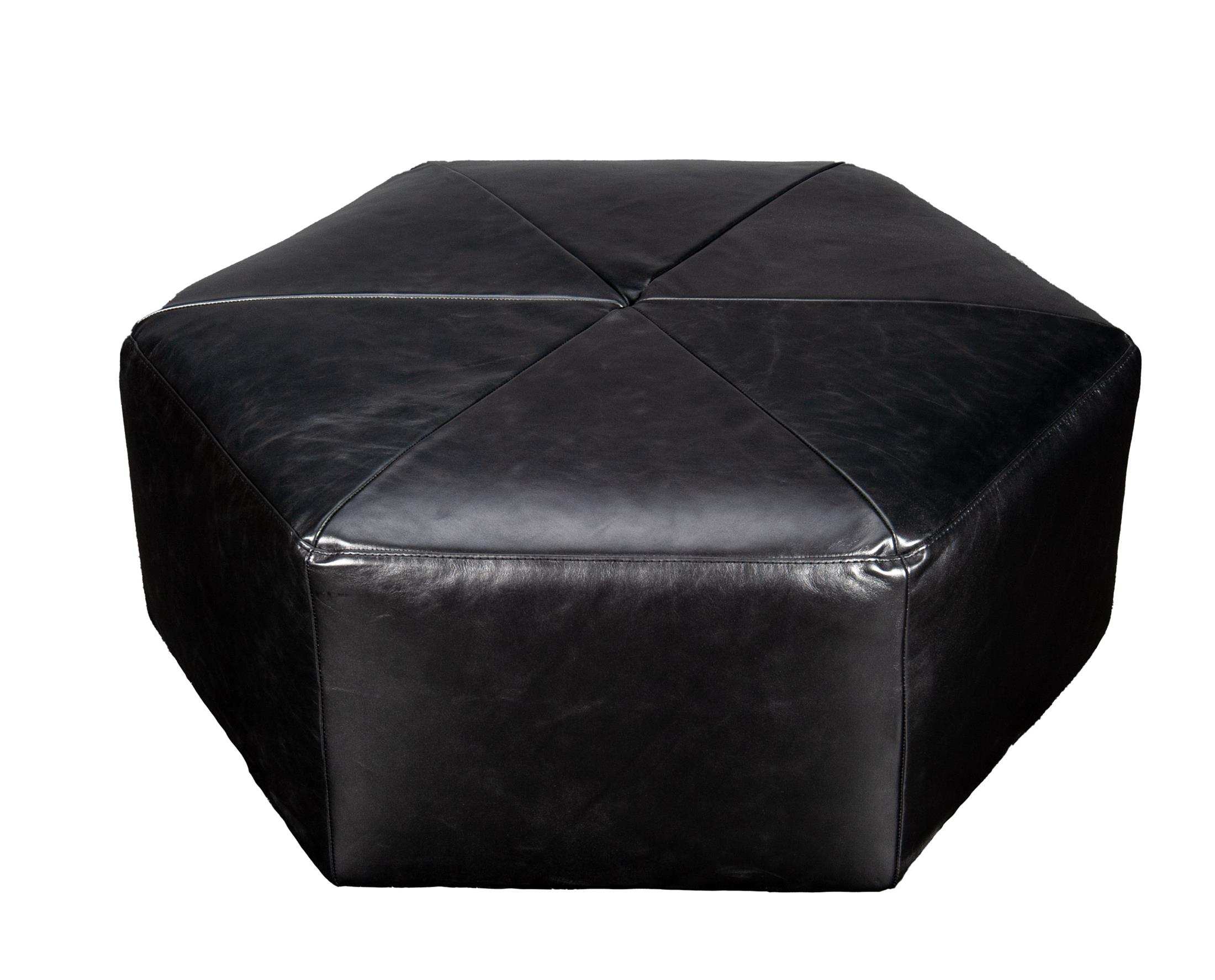 HEXI LEATHER OTTOMAN | Morris