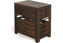 kentucky brown chairside table   