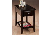 kesling espresso chairside table   