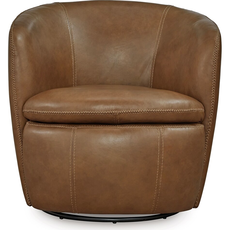kierreys caramel leather accent chair   