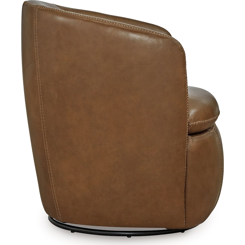 kierreys caramel leather accent chair   
