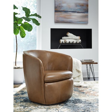 KIERREYS LEATHER SWIVEL CHAIR