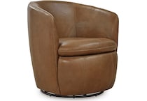 kierreys caramel leather accent chair   