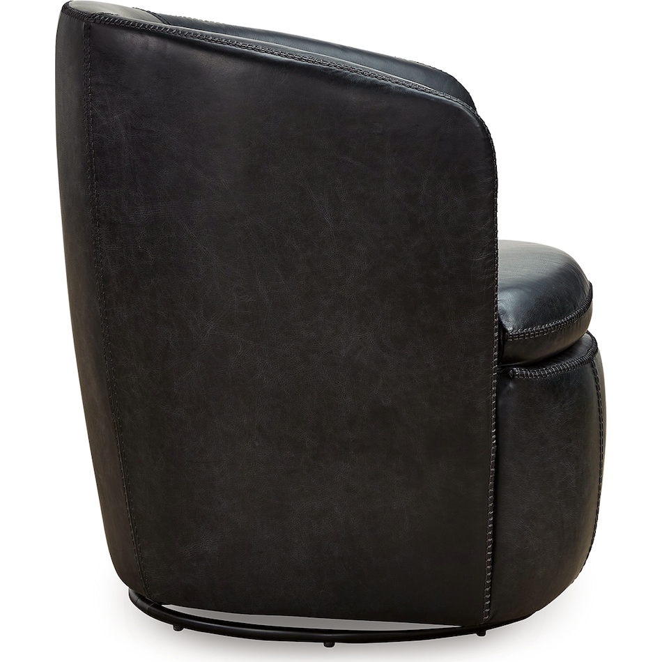kierreys midnight leather accent chair   