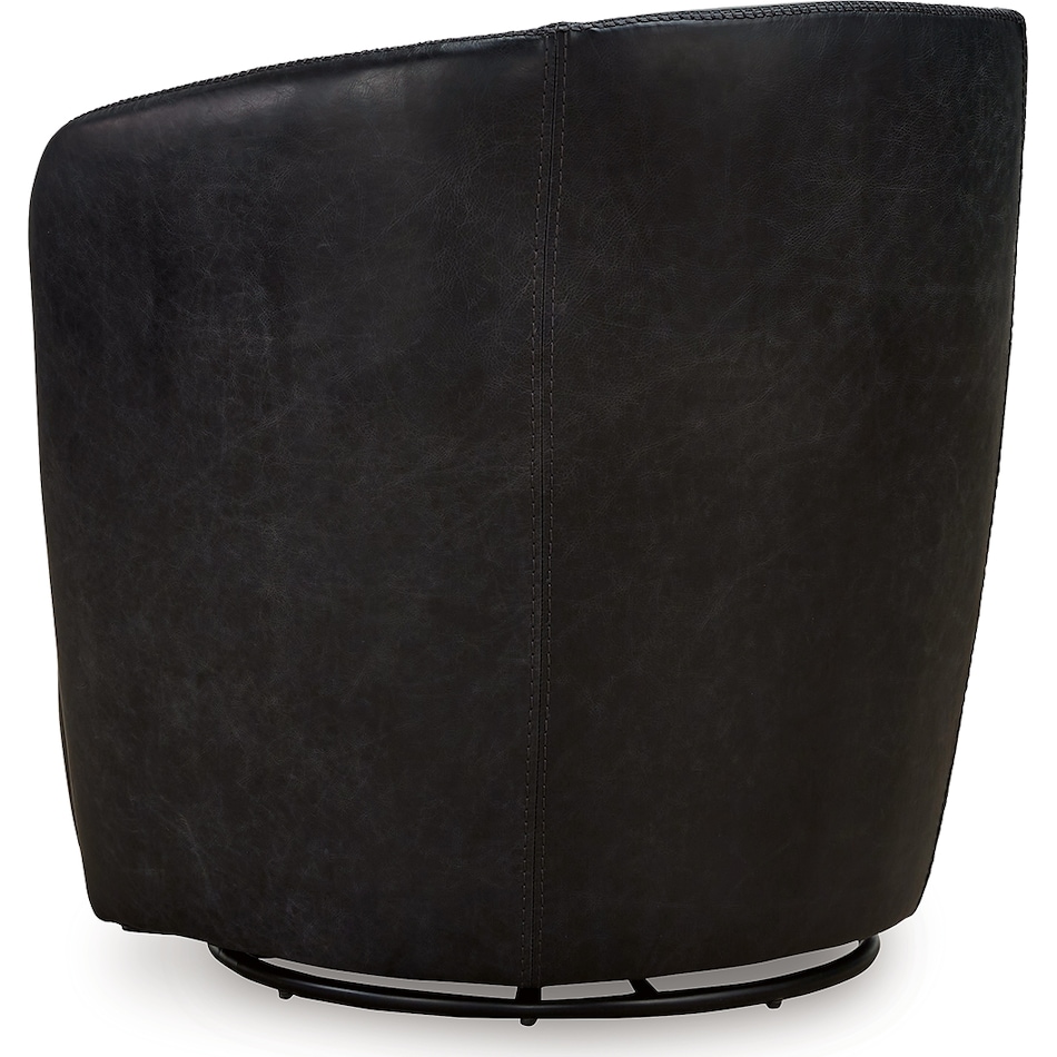 kierreys midnight leather accent chair   