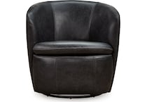 kierreys midnight leather accent chair   