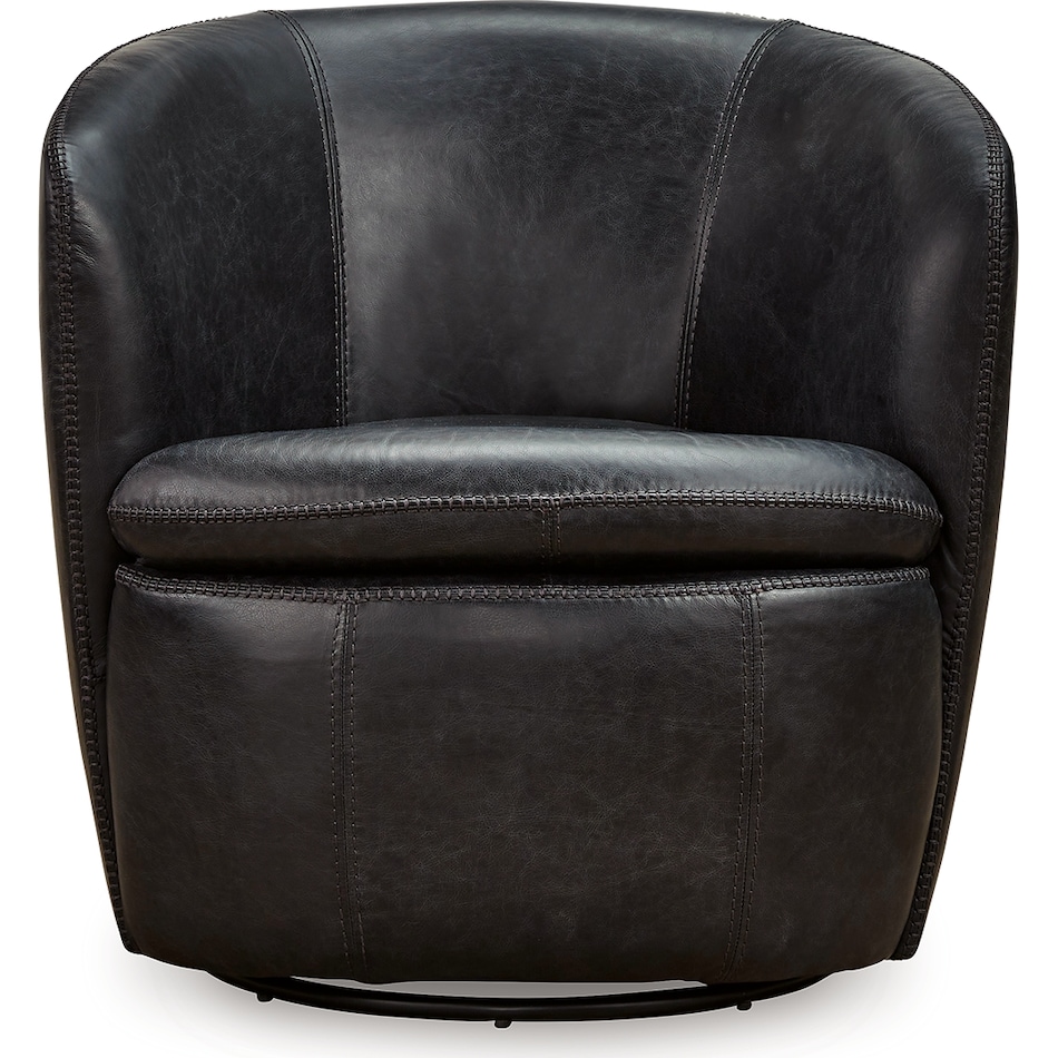 kierreys midnight leather accent chair   