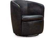 kierreys midnight leather accent chair   
