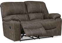 kilmartin chocolate reclining loveseat   