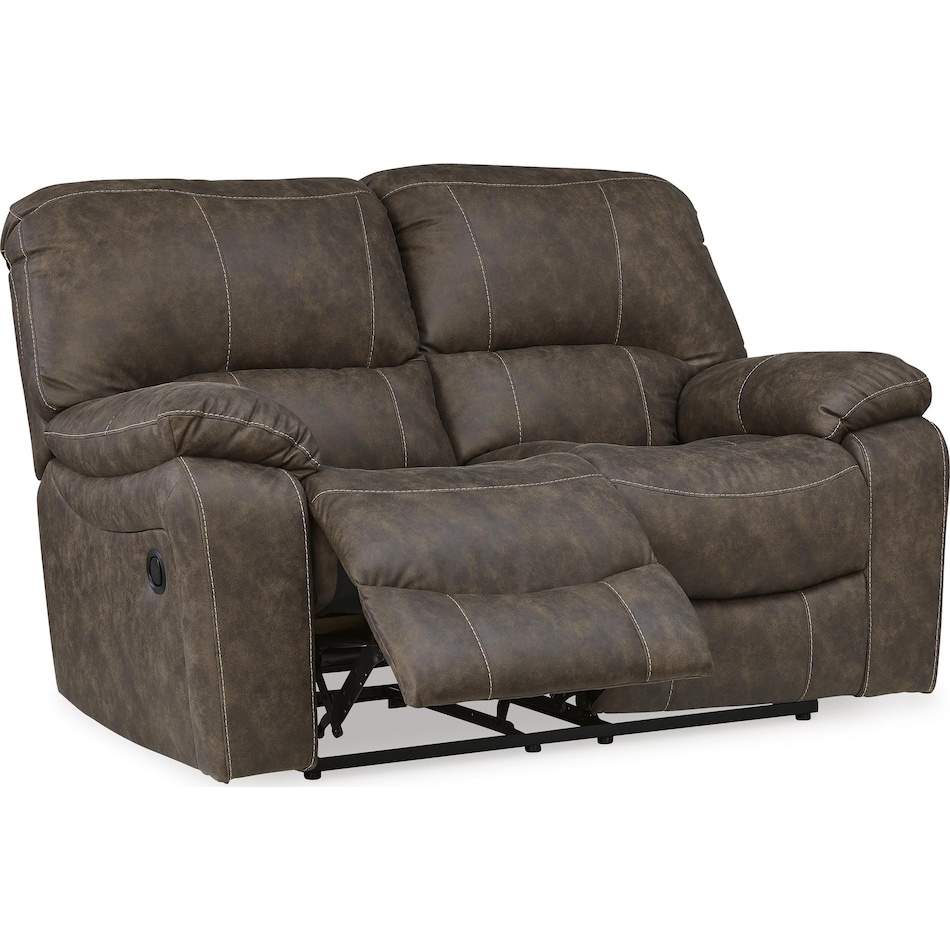 kilmartin chocolate reclining loveseat   