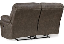 kilmartin chocolate reclining loveseat   