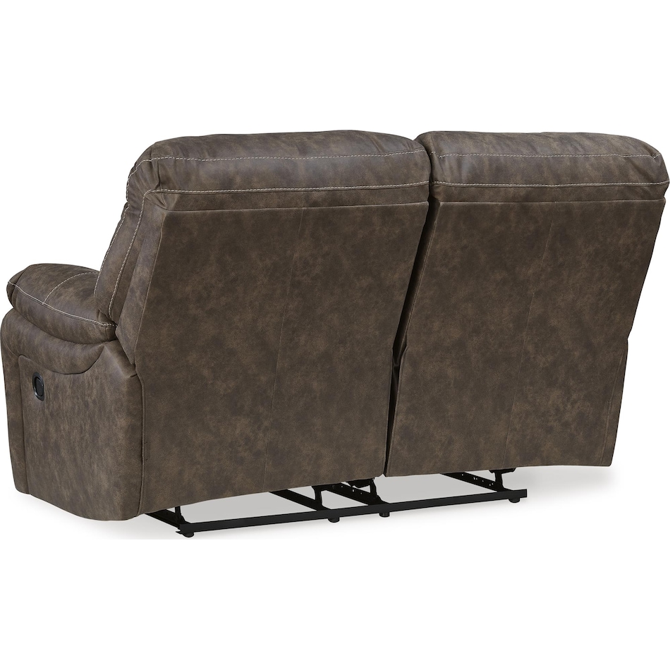 kilmartin chocolate reclining loveseat   