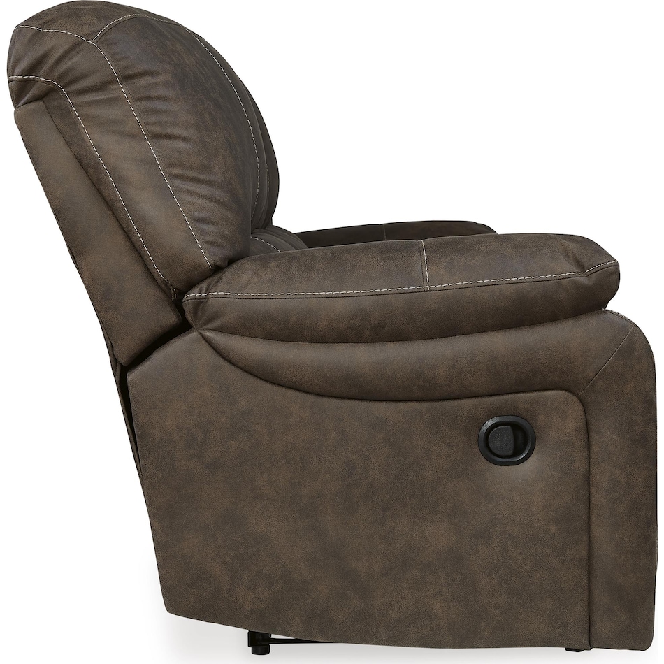 kilmartin chocolate reclining sofa   