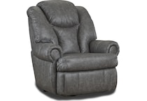 king comfort charcoal rocker recliner   