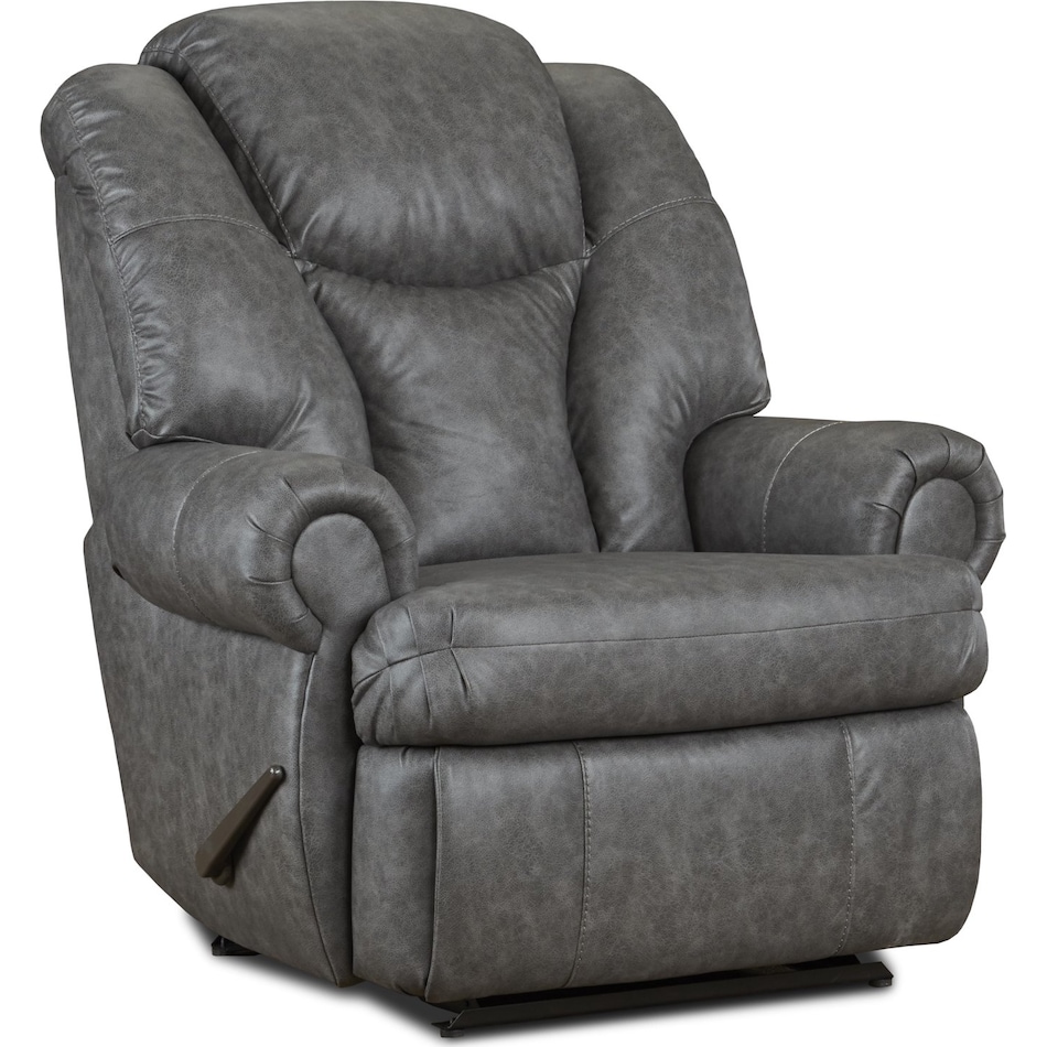 king comfort charcoal rocker recliner   