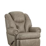 king comfort taupe rocker recliner   