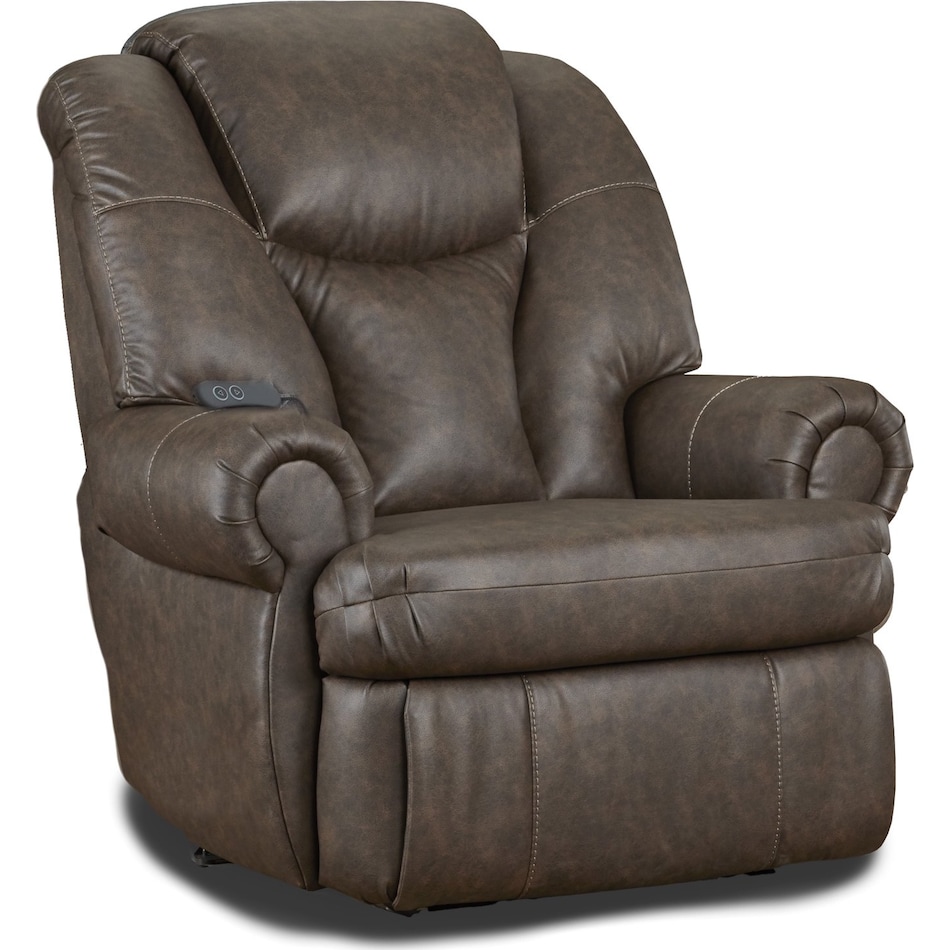 king comfort walnut rocker recliner