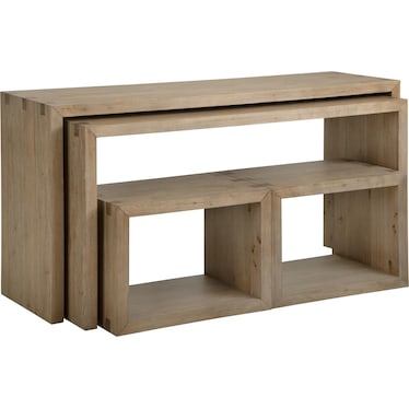 KNOXVILLE SOFA TABLE WITH STOOLS