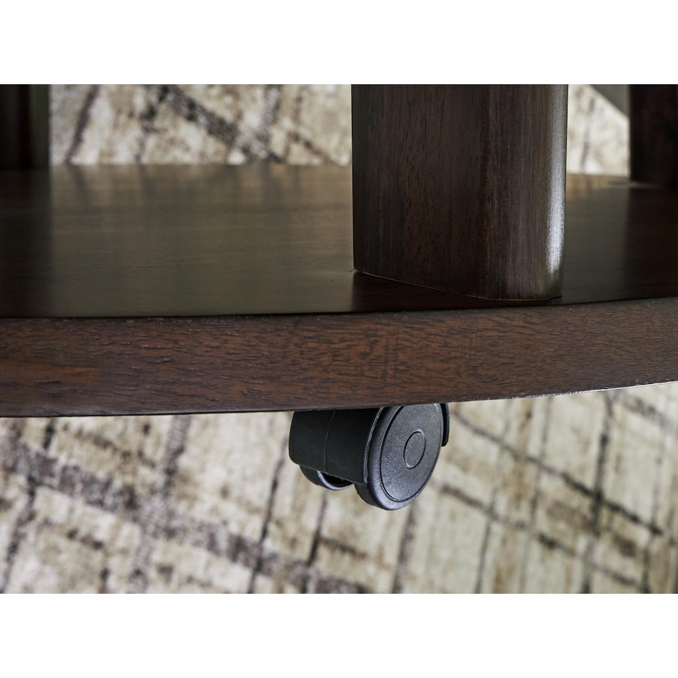korestone  dark brown cocktail table   