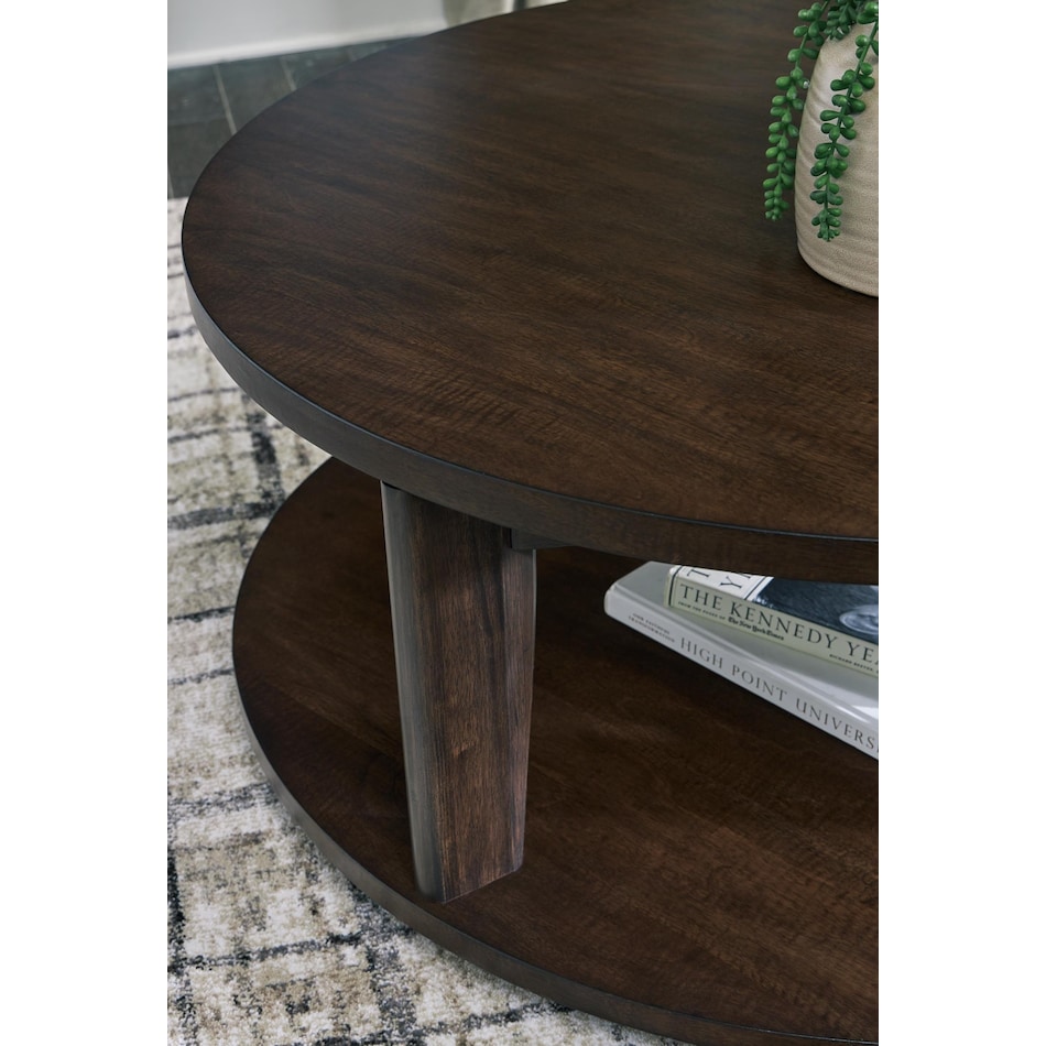 korestone  dark brown cocktail table   