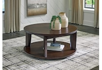 korestone  dark brown cocktail table   
