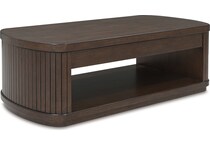 korestone dark brown cocktail table lift top   