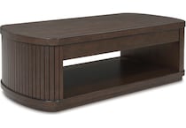 korestone dark brown cocktail table lift top   
