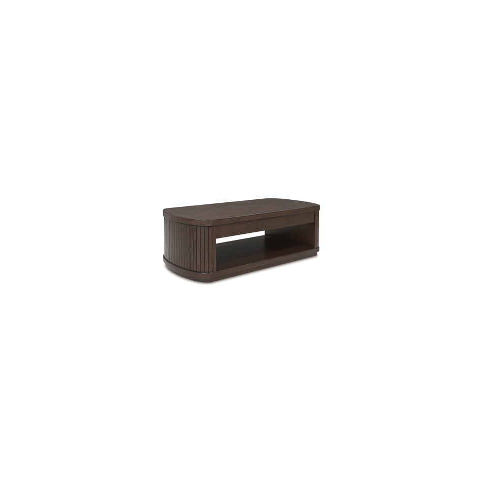 korestone dark brown cocktail table lift top   