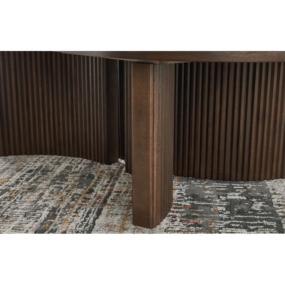 korestone dark brown cocktail table   