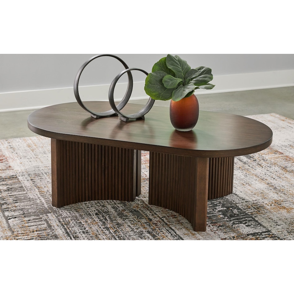 korestone dark brown cocktail table   