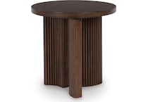 korestone dark brown end table   