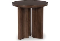 korestone dark brown end table   