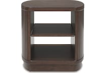 korestone dark brown end table   