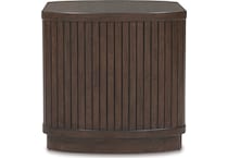 korestone dark brown end table   