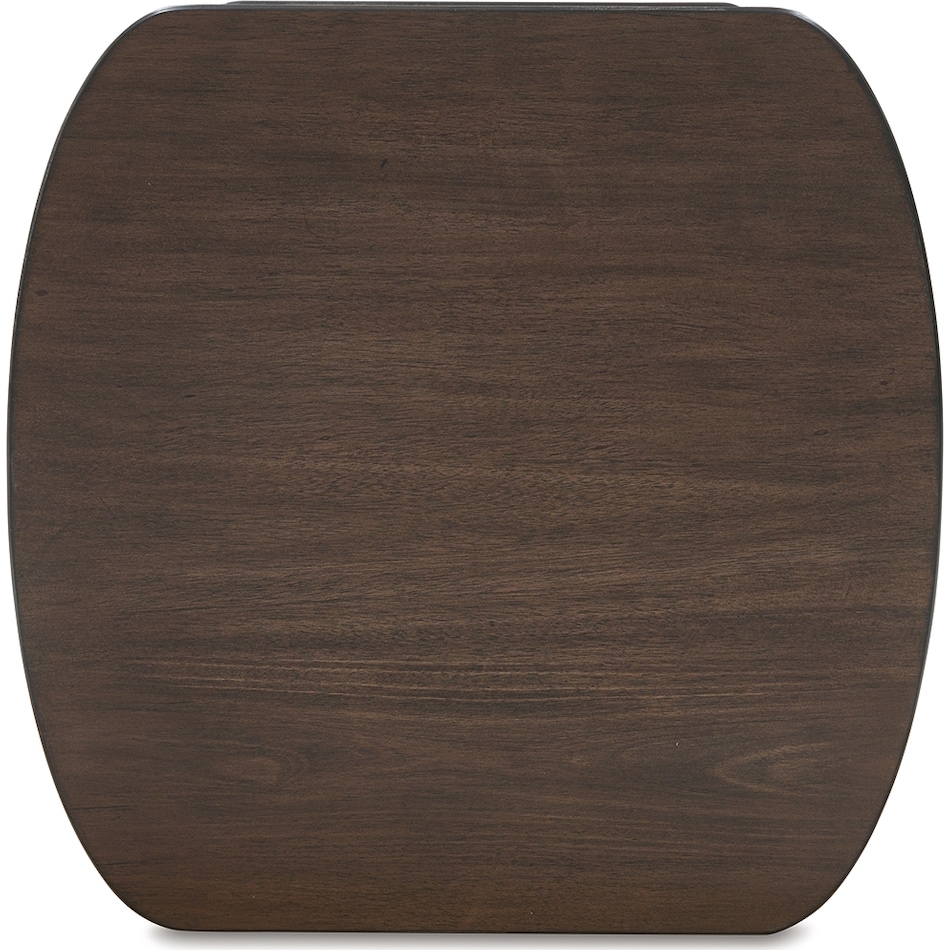 korestone dark brown end table   