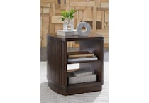 korestone dark brown end table   