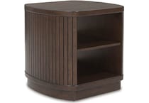 korestone dark brown end table   