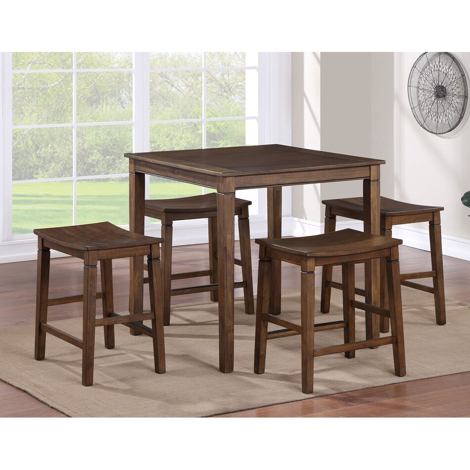 lakewood b brown dining set   