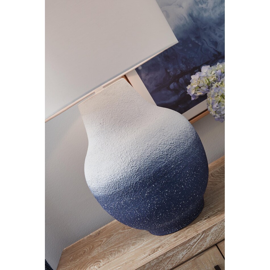 lamps  blue white table lamp   