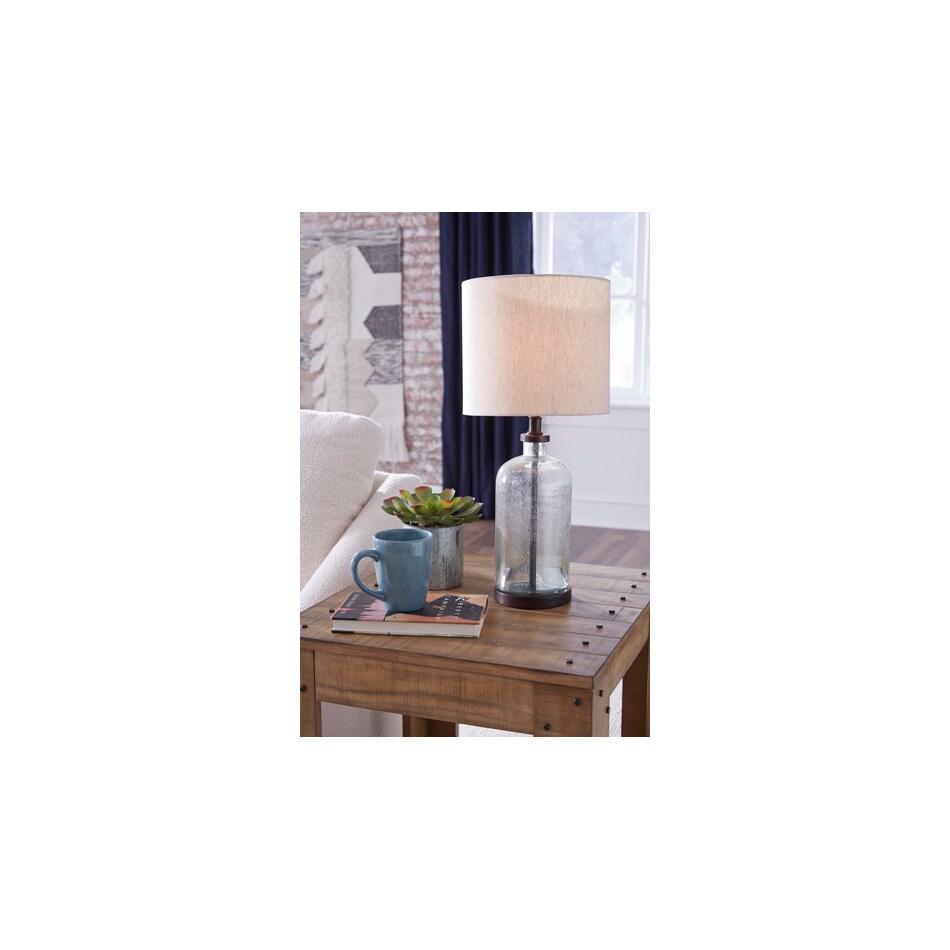 lamps  clear bronze finish table lamp   