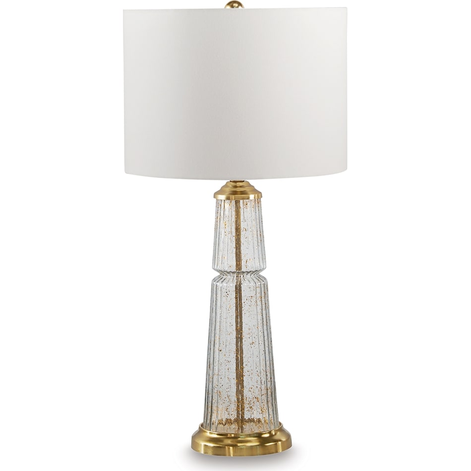lamps  gold and clear table lamp   
