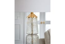 lamps  gold and clear table lamp   