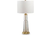 lamps  gold and clear table lamp   