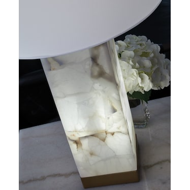 LINDERFIELD ALABASTER TABLE LAMP
