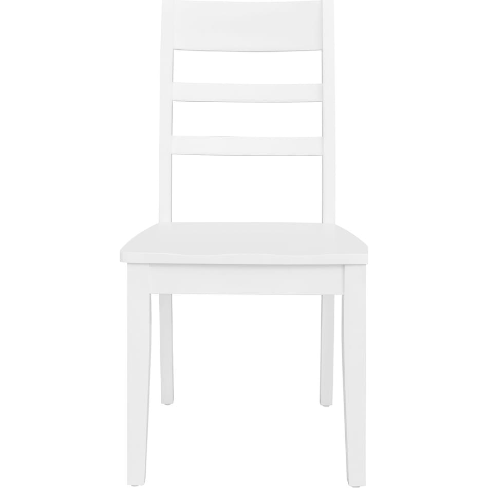 landel white side chair   