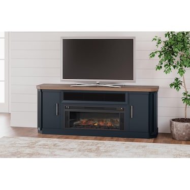 LANDOCKEN 83" TV STAND W/ FIREPLACE