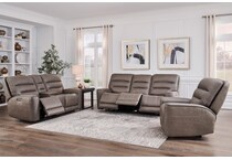 larsen brown power reclining console loveseat   