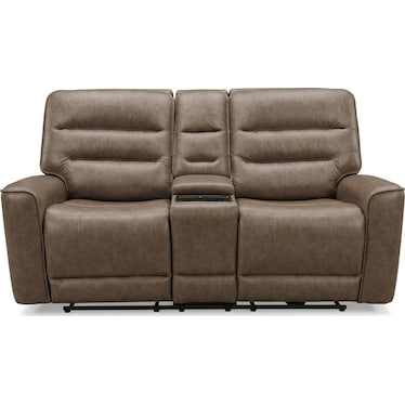 LARSEN TRIPLE POWER ZERO GRAVITY RECLINING CONSOLE LOVESEAT