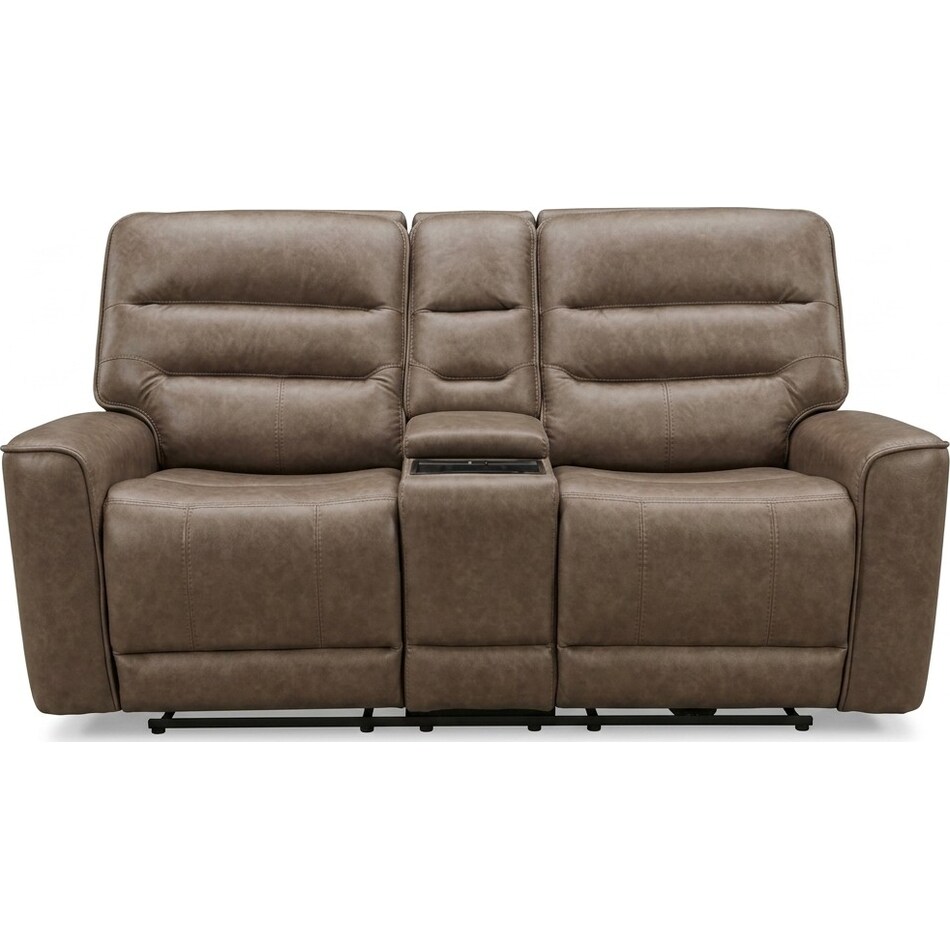 larsen sydney brunette power reclining console loveseat   