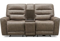 larsen sydney brunette power reclining console loveseat   